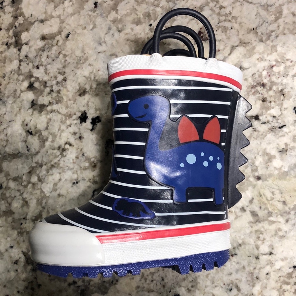 NWT - Baby Rain Boots - Blue Dinosaurs - Size 4